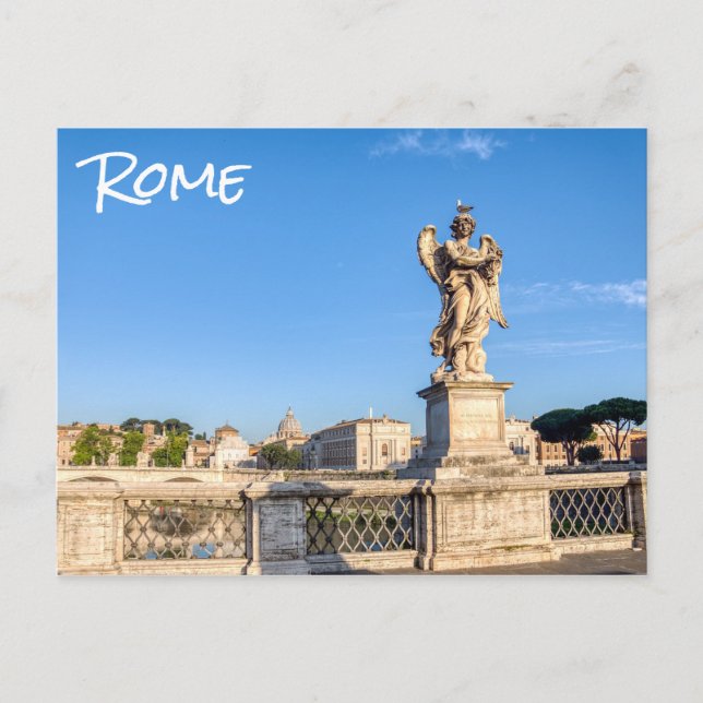 Cartão Postal Anjo com Coroa de Espinhos - Sant'Angelo, Roma (Frente)