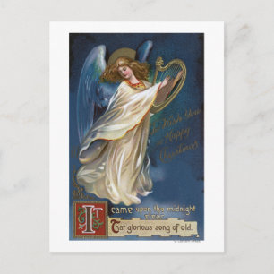 Cartão Postal Anjo com um Harp