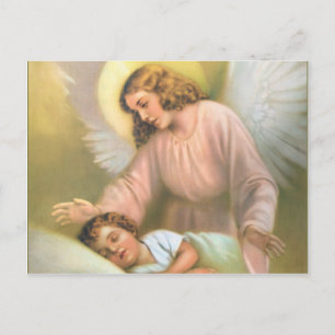Cartão Postal Anjo da Guarda com Criança