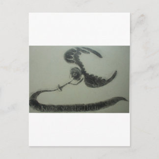 Cartão Postal Anjo da Morte - Design de Rubbing Grave Americano,