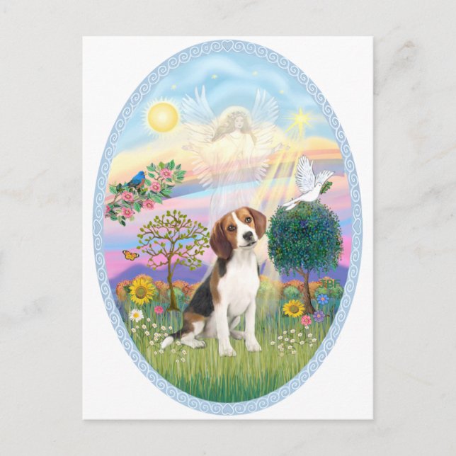 Cartão Postal Anjo das Nuvens - Beagle1 (Frente)