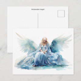 Cartão Postal Anjo de Aquarela