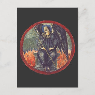 Cartão Postal Anjo de Cherubim preto