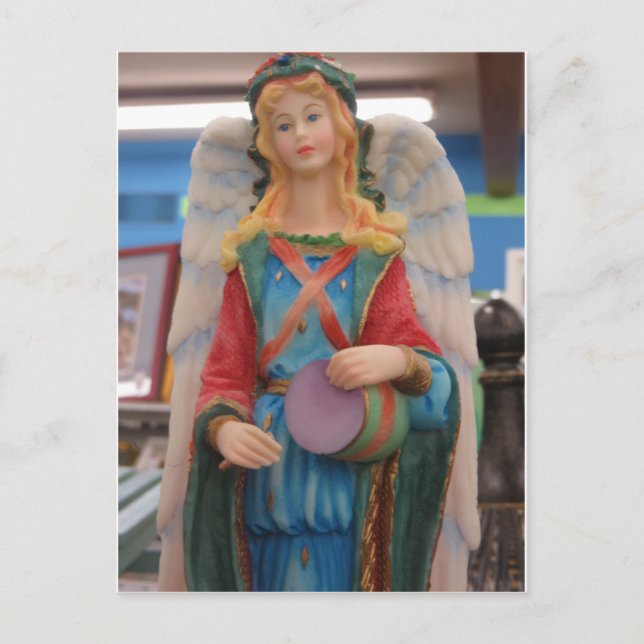 Cartão Postal Anjo de Drumming (Frente)