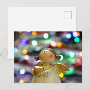 Cartão Postal Anjo de Natal de Madeira