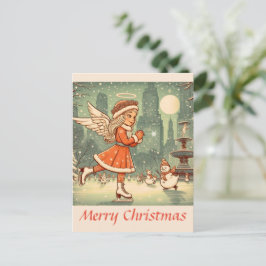Cartão Postal Anjo de Natal de Nova York