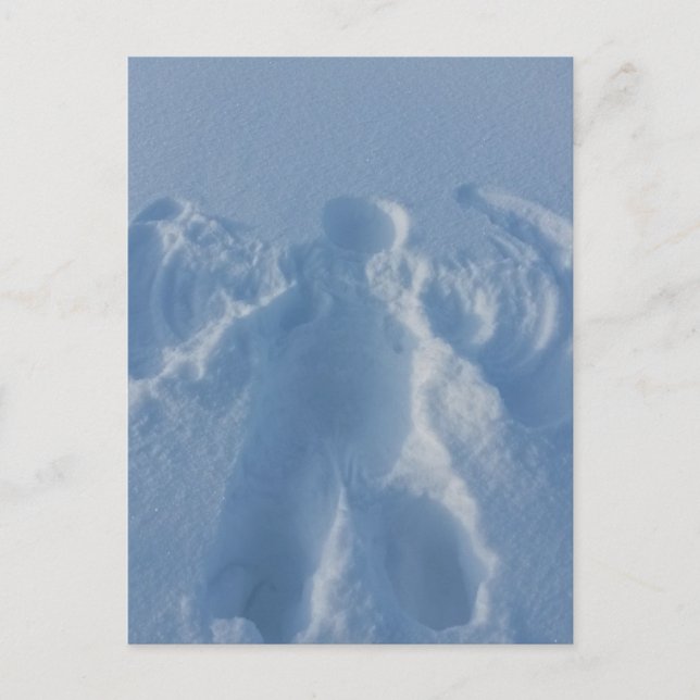 Cartão Postal anjo de nevoso (Frente)