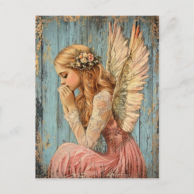 Cartão Postal Anjo Dourado (Frente)