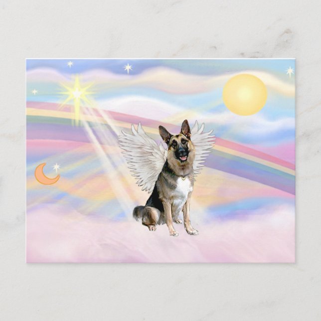 Cartão Postal Anjo german shepherd (3) (Frente)