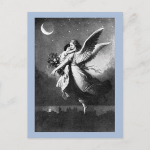Cartão Postal Anjo Guardião À Noite