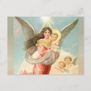 Cartão Postal Anjo Guardião com Crianças