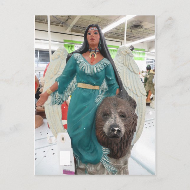 Cartão Postal Anjo Índio Americano (Frente)