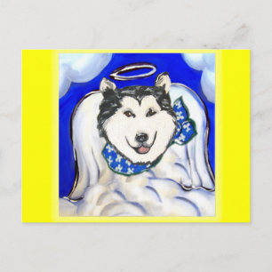 Cartão Postal Anjo Malamute do Alasca