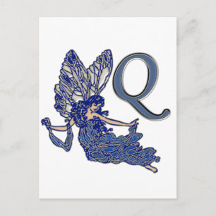 Cartão Postal Anjo Monograma Q