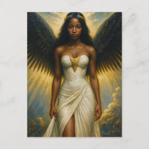 Cartão Postal Anjo Mulher Negra Com Estética Grega