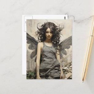 Cartão Postal Anjo na Cinza