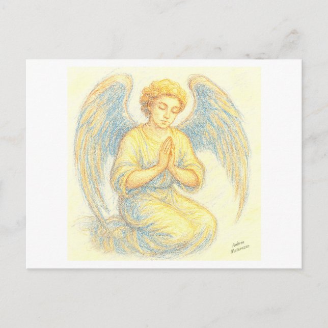 Cartão Postal Anjo na oração (Frente)