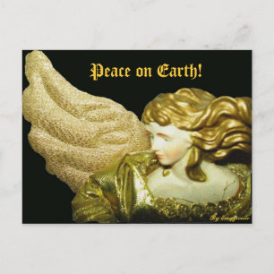 Cartão Postal Anjo, Paz na Terra! Por Emazevedo