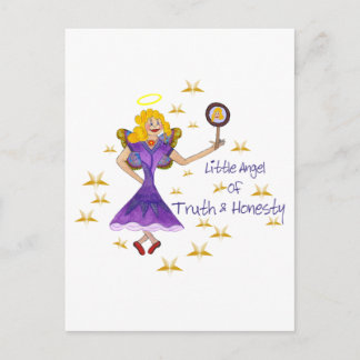 Cartão Postal Anjo pequeno da verdade e da honestidade