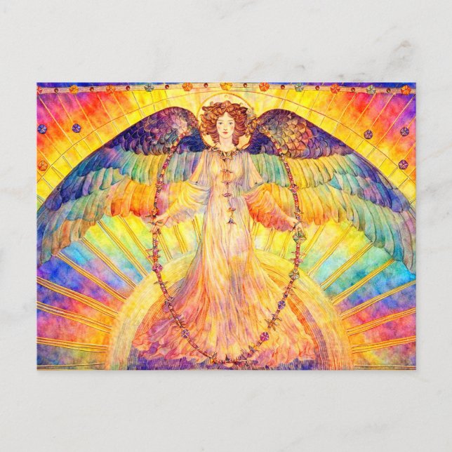 Cartão Postal Anjo Retro Morning Glory (Frente)