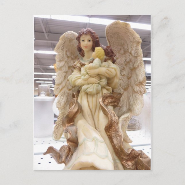 Cartão Postal Anjo segurando criança (Frente)