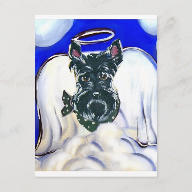 Cartão Postal anjo terrier escocês (Frente)