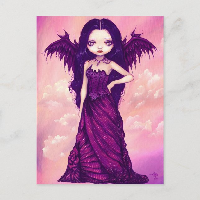 Cartão Postal "Anjo Violeta" (Frente)