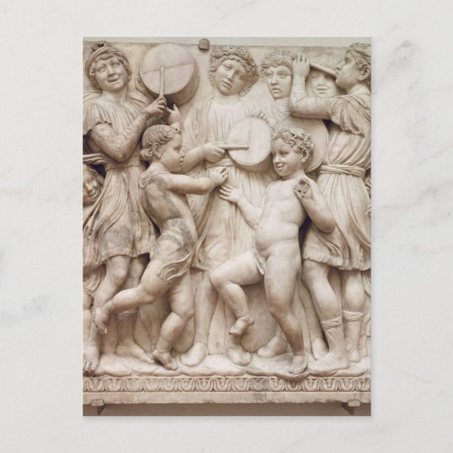 Cartão Postal Anjos musicais, alivio de Cantoria (Frente)