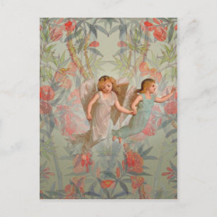 Cartão Postal Anjos no Jardim
