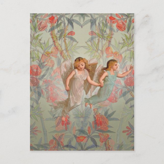 Cartão Postal Anjos no Jardim (Frente)