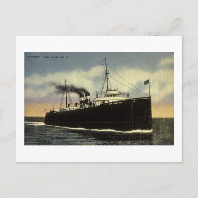 Cartão Postal Ann Arbor Car Ferry No. 6 - Arthur K. Atkinson (Frente)