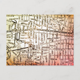 Cartão Postal Ann Arbor, MI Vintage Map