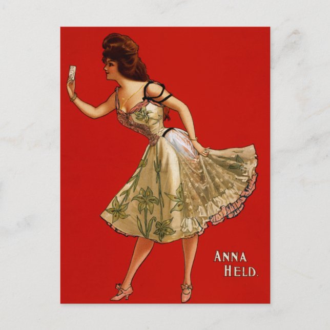 Cartão Postal Anna Held (Frente)