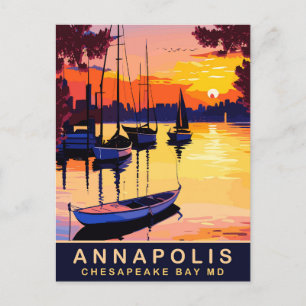 Cartão Postal Annapolis, Baía de Chesapeake, Maryland, Viagem