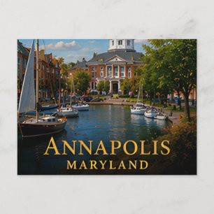 Cartão Postal Annapolis Maryland Baía de Chesapeake