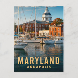 Cartão Postal Annapolis Maryland Patrimônio da Baía de Chesapeak