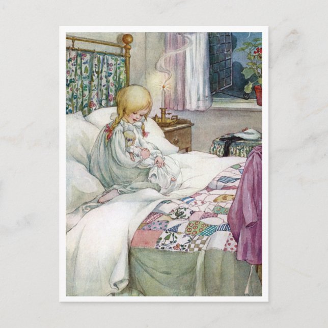 Cartão Postal Anne Anderson Vintage Daisy My Dolly (Frente)