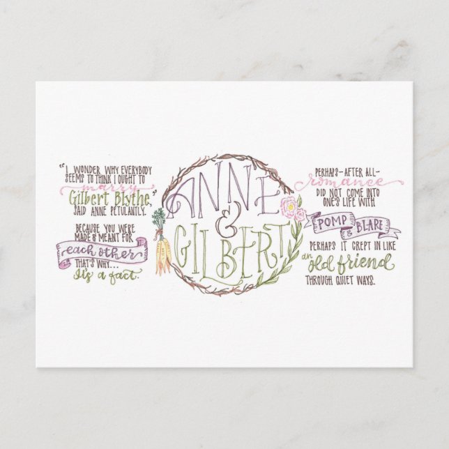 Cartão Postal Anne & Gilbert (Frente)