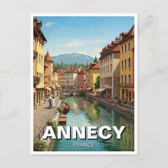 Cartão Postal Annecy France (Frente)