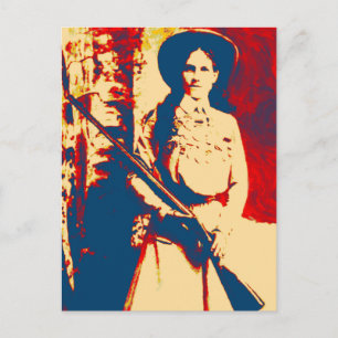 Cartão Postal Annie Oakley Oil Grunge PostCard