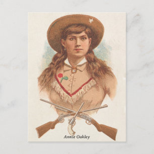 Cartão Postal Annie Oakley vintage Lithograph Retrait