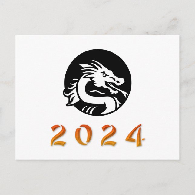 Cartão Postal Ano Chinês do Dragão 2024 (Frente)
