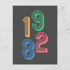 Cartão Postal Ano de nascimento - 1982 - aniversário de 40 anos