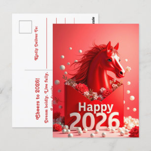 Cartão Postal Ano do Cavalo 2026