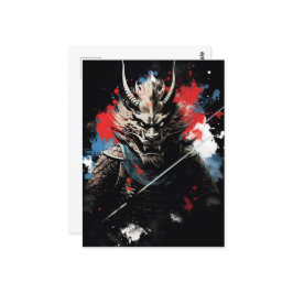 Cartão Postal Ano do Dragão Samurai