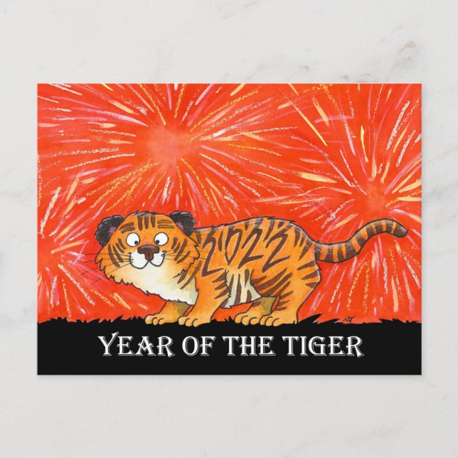 Cartão Postal Ano do Tigre 2022 (Frente)