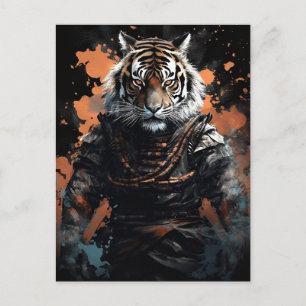Cartão Postal Ano do Tigre Samurai