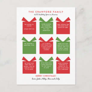 Cartão Postal Ano Feriado em Revisão Cartão-Postal de Natal