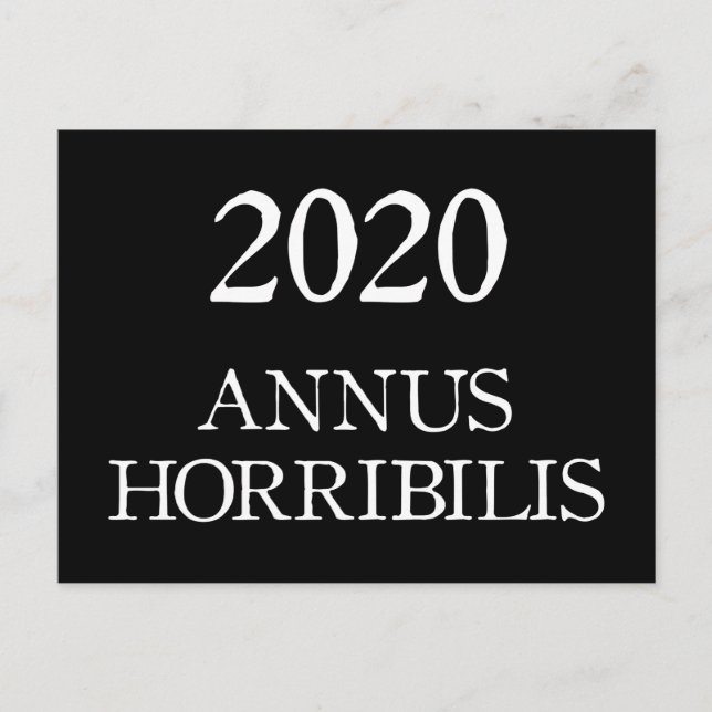 Cartão Postal Ano Horrível Latino de Annus Horribilis 2020 (Frente)