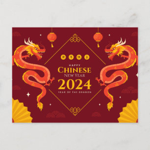 Cartão Postal Ano Novo Chinês 2024